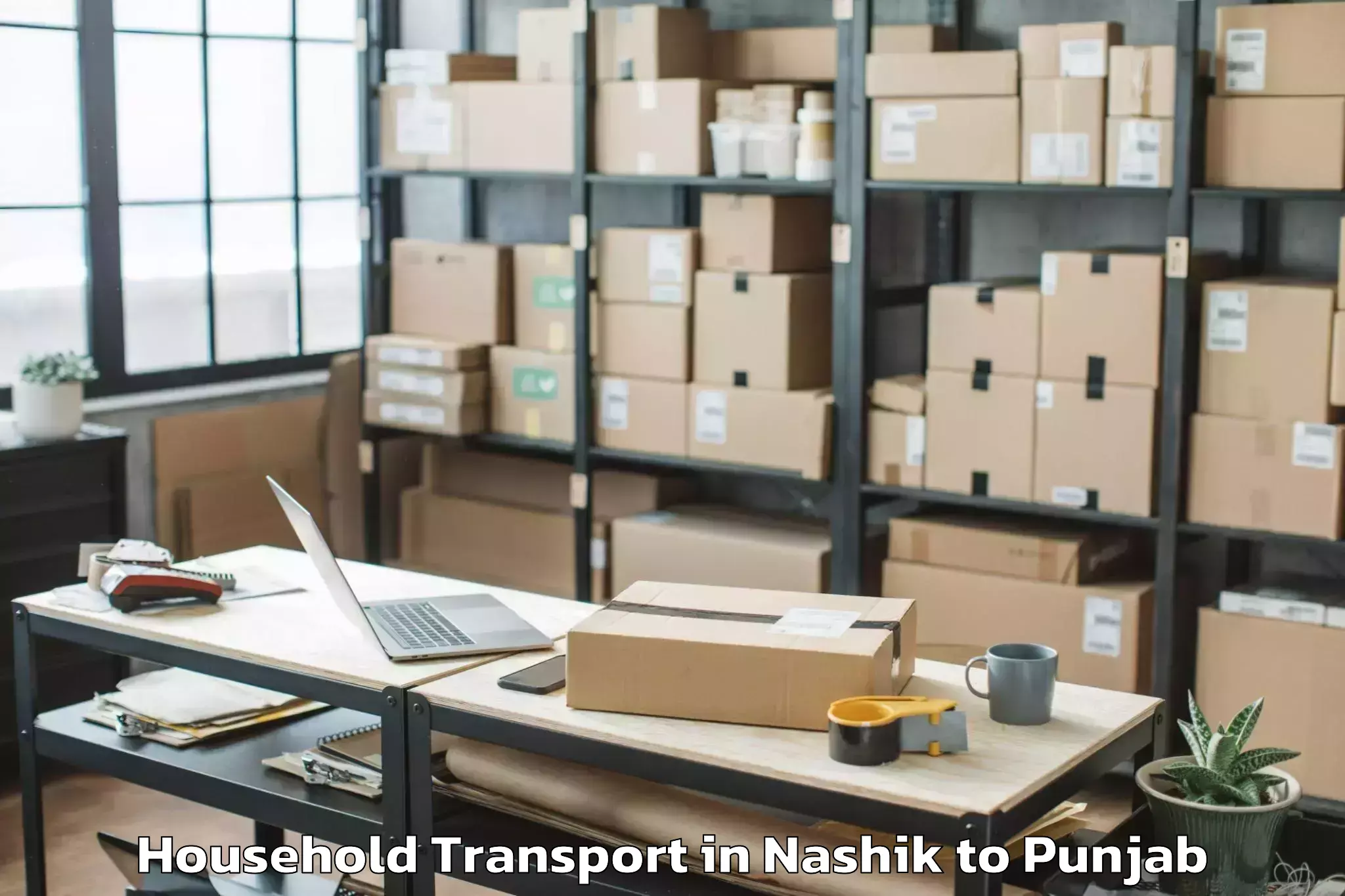 Professional Nashik to Chitkara University Punjab Pun Household Transport